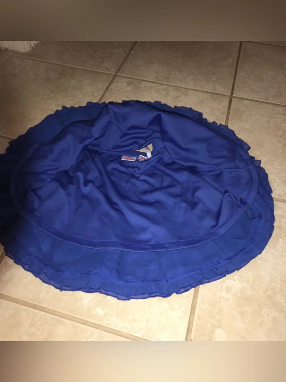 NWOT Justice Girls Royal Blue Chiffon Skirt size 8